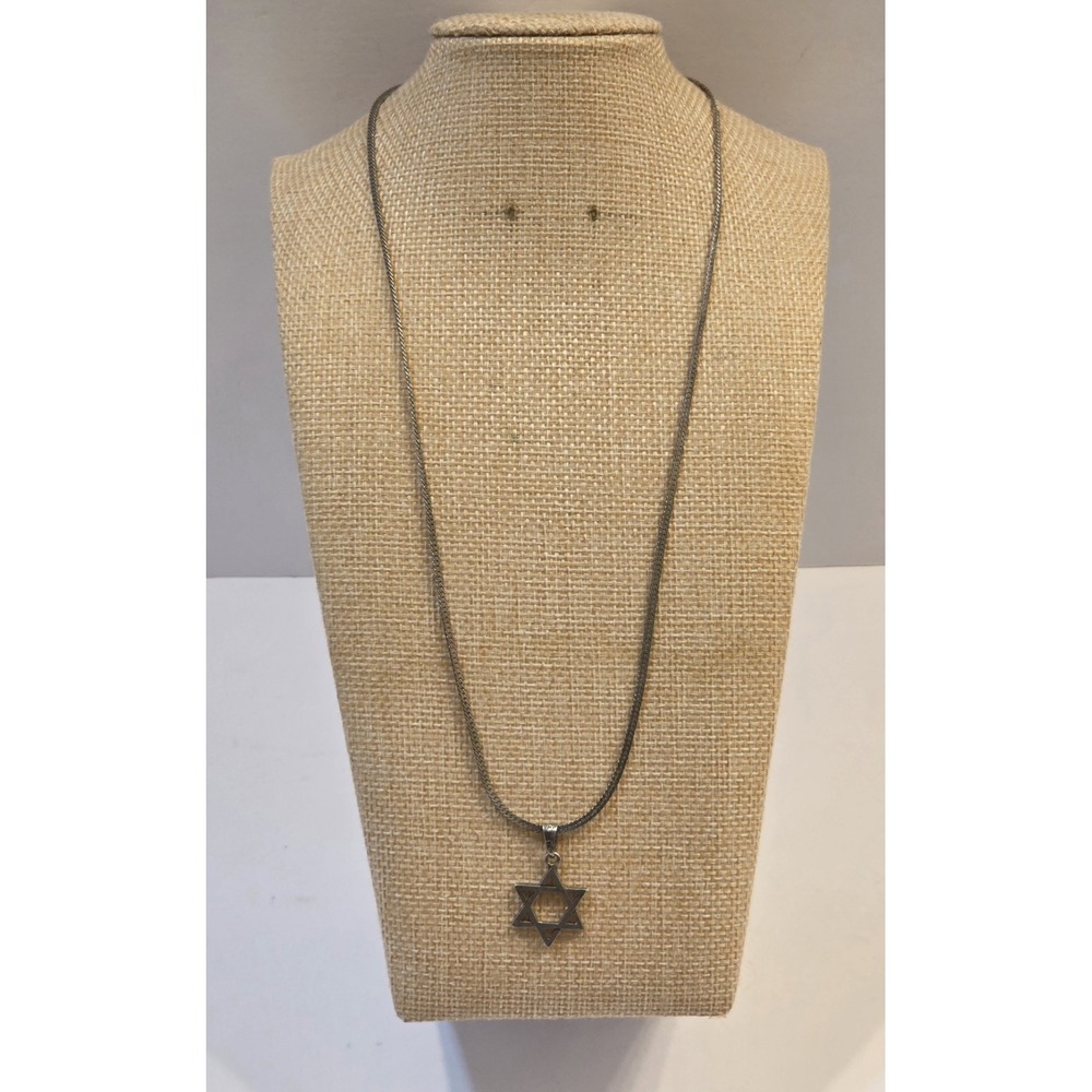 Vintage Sterling Silverโ Star Of David Taxco Pendant Necklace 20"
